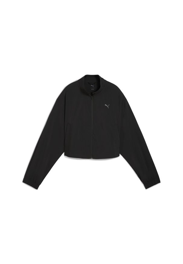 Puma - Damska kurtka Athleisure PUMA Black. Kolor: czarny. Długość: krótkie. Sport: bieganie, fitness