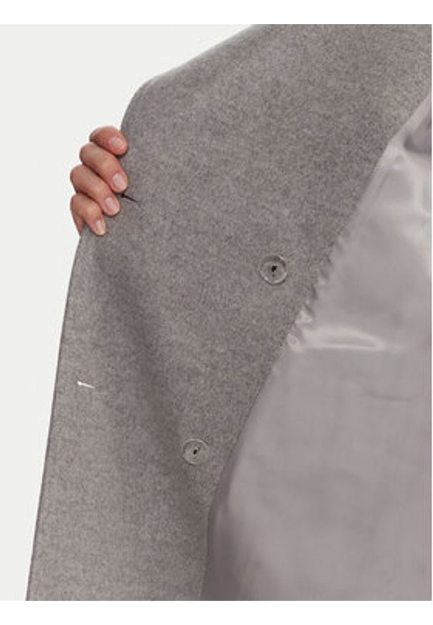 Marella Płaszcz wełniany Tenna 2523016071 Szary Regular Fit. Kolor: szary. Materiał: wełna