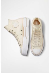 Converse trampki Chuck Taylor All Star Lift HI damskie kolor beżowy A05009C. Kolor: beżowy. Materiał: guma. Obcas: na platformie #3