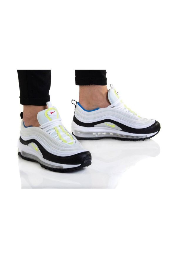 Buty sportowe damskie Nike Air Max 97 GS białe. Kolor: biały, wielokolorowy, czarny. Model: Nike Air Max