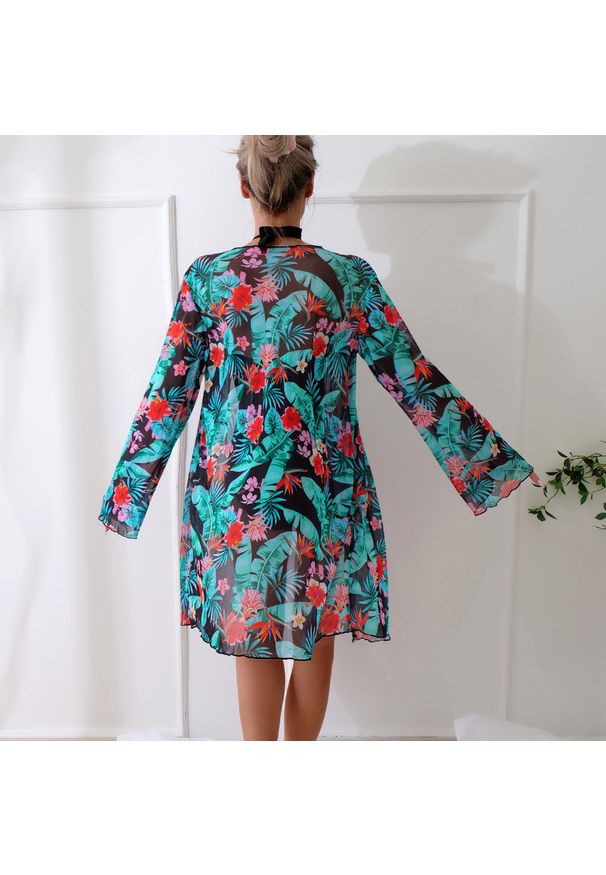 Intica - Strój kąpielowy jednoczęściowy z wygodnym krojem na plażę i basen Aili. Kolor: wielokolorowy. Materiał: materiał