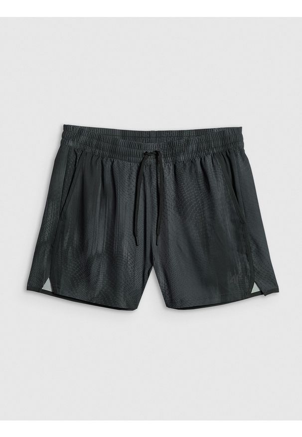 4f - 4F Spodenki plażowe boardshorty męskie - czarne 3XL. Kolor: czarny. Materiał: tkanina, skóra, materiał