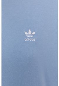 adidas Originals T-shirt H37809 damski. Kolor: niebieski. Materiał: bawełna, dzianina. Wzór: gładki #5