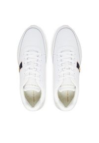 TOMMY HILFIGER - Tommy Hilfiger Sneakersy Webbing Runner FW0FW08904 Biały. Kolor: biały. Materiał: skóra