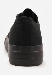 Born2be - Czarne Trampki Vices na Grubszej Podeszwie pod Kostkę Tilomea. Okazja: na co dzień. Kolor: czarny. Materiał: jeans. Styl: casual, elegancki #4