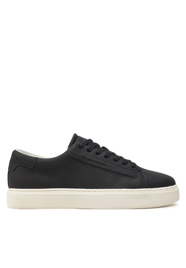 Calvin Klein Sneakersy Low Top Lace Up Lth HM0HM01516 Czarny. Kolor: czarny. Materiał: skóra