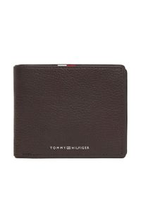 TOMMY HILFIGER - Tommy Hilfiger Duży Portfel Męski Th Corp Cc & Coin AM0AM13740 Brązowy. Kolor: brązowy. Materiał: skóra