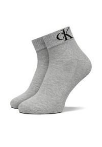 Calvin Klein Jeans Zestaw 2 par niskich skarpet męskich 701228805 Szary. Kolor: szary. Materiał: materiał, bawełna