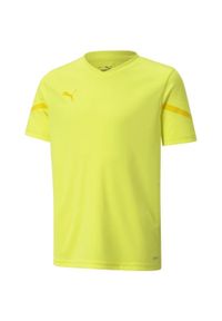 Koszulka dziecięca Puma Teamflash Fluo Geel 128 - Sportowa i oddychająca. Kolor: żółty. Materiał: poliester, jersey. Sport: piłka nożna