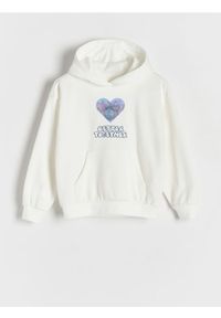 Reserved - Bluza Lilo & Stitch z aplikacją 3D - złamana biel. Materiał: dzianina, bawełna. Wzór: aplikacja