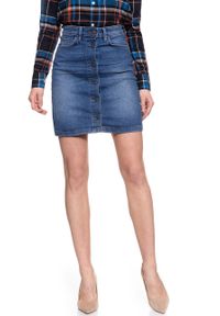 Lee - SPÓDNICA JEANSOWA LEE A LINE SKIRT BLUE DROP L38NROEM. Materiał: jeans