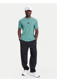Adidas - adidas T-Shirt Essentials 3-Stripes JX0732 Turkusowy Regular Fit. Kolor: turkusowy. Materiał: bawełna