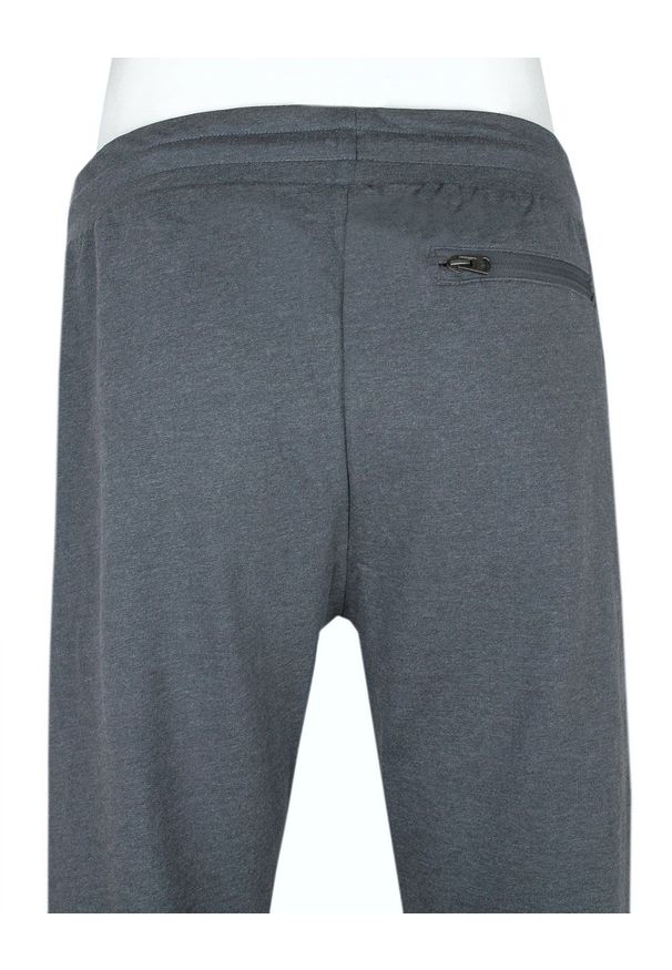 Spodnie Dresowe, Męskie - Pako Jeans - Grafitowe. Kolor: szary. Materiał: bawełna