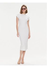 Calvin Klein Sukienka letnia Q-Nova K20K206537 Biały Slim Fit. Kolor: biały. Materiał: syntetyk. Sezon: lato