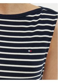 TOMMY HILFIGER - Tommy Hilfiger Sukienka codzienna WW0WW49311 Granatowy Slim Fit. Okazja: na co dzień. Kolor: niebieski. Materiał: wiskoza. Typ sukienki: proste. Styl: casual #5