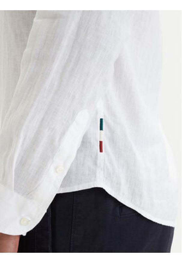 Aeronautica Militare Koszula 261CA1321UCT03089 Biały Regular Fit. Kolor: biały. Materiał: len