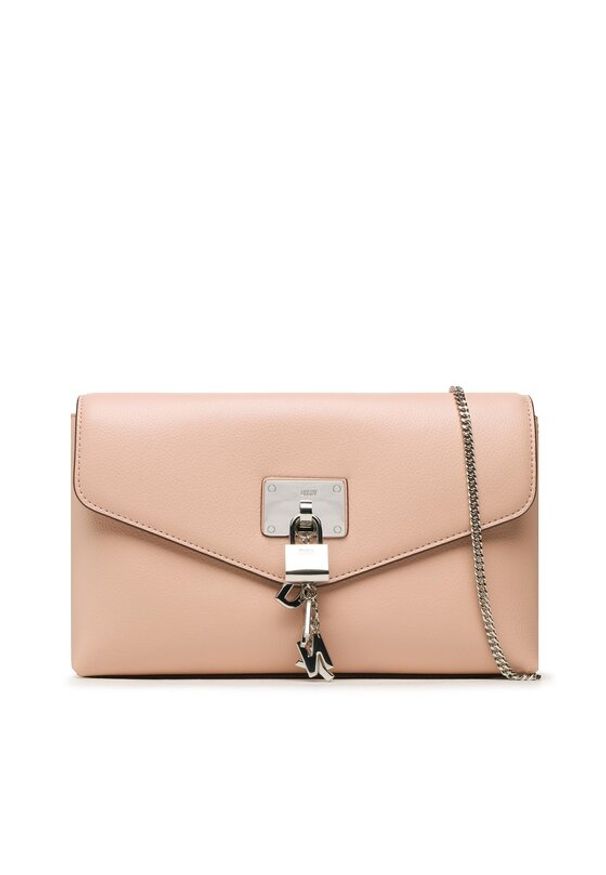 DKNY Torebka Elissa chain Clutch R24GHV17 Różowy. Kolor: różowy. Materiał: skórzane