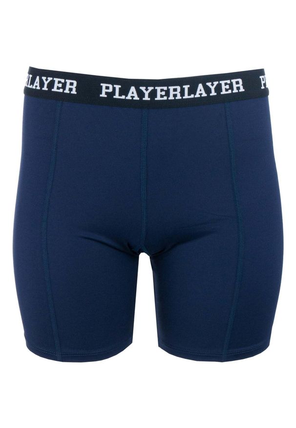 POWERLAYER - PlayerLayer Damskie szorty elastyczne Navy XS. Kolor: niebieski. Długość: krótkie