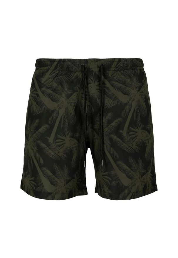 Urban Classics - Męskie Spodenki Kąpielowe Palm. Kolor: zielony. Styl: sportowy