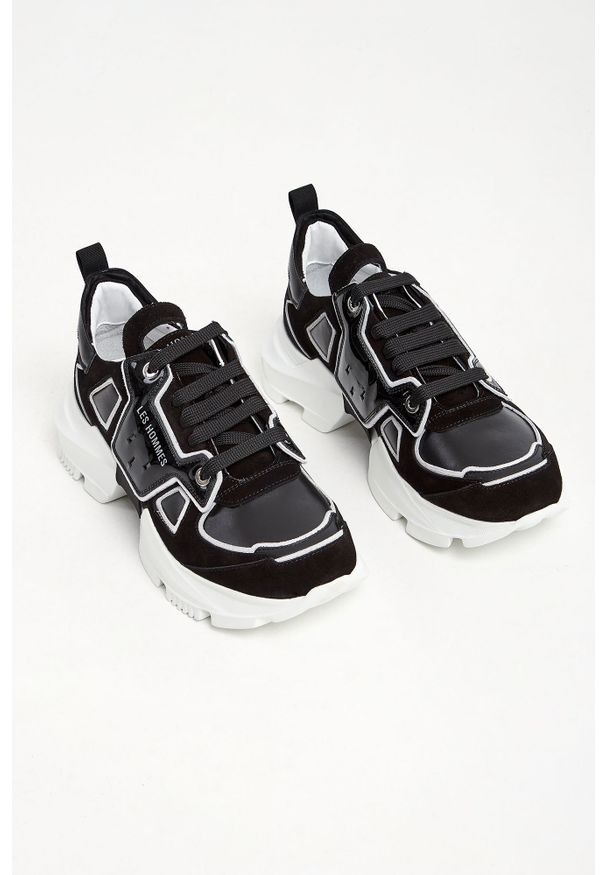 Les Hommes - Sneakersy LES HOMMES. Materiał: skóra, zamsz. Wzór: gładki