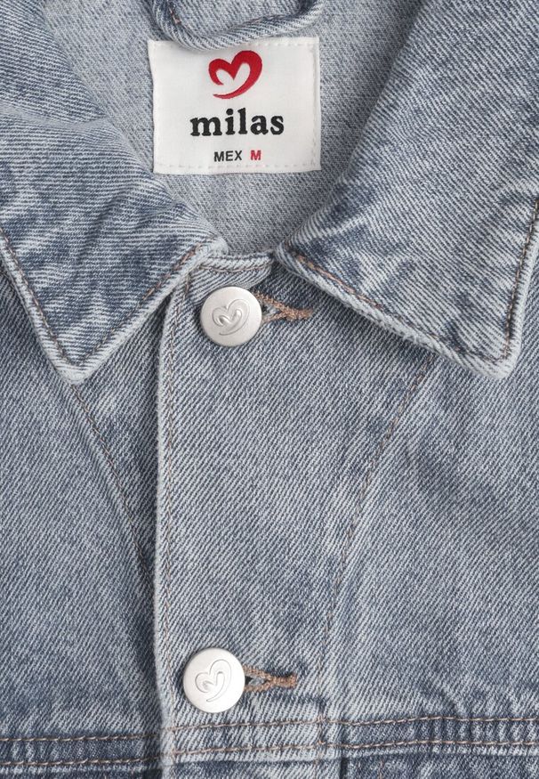 Renee - Niebieska Kurtka Jeansowa o Casualowym Fasonie Belissen. Okazja: na co dzień. Kolor: niebieski. Materiał: jeans. Styl: casual, boho