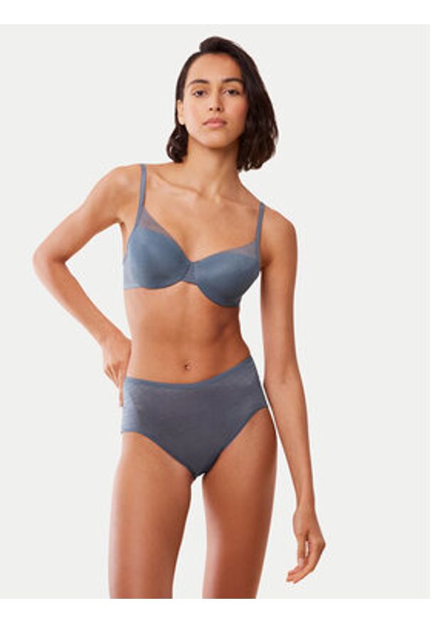 Triumph Figi klasyczne z wysokim stanem Triumph Signature Sheer Maxi EX 10215936 Niebieski. Stan: podwyższony. Kolor: niebieski. Materiał: syntetyk