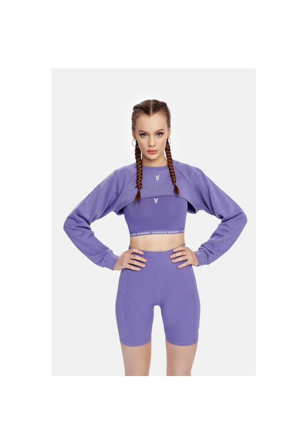 Bluza fitness damska Cardio Bunny Cozy. Kolor: fioletowy. Sport: fitness