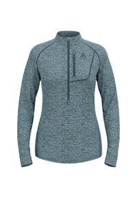 Odlo - Bluza techniczna damska ODLO Tencia Mid Layer 1/2 zip. Kolor: wielokolorowy, niebieski, szary