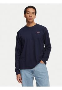 Reebok Longsleeve Feliks RK25738CCM Granatowy Regular Fit. Kolor: niebieski. Materiał: bawełna. Długość rękawa: długi rękaw #1