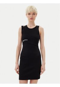 Karl Lagerfeld Jeans Sukienka codzienna A2W13032 Czarny Slim Fit. Okazja: na co dzień. Kolor: czarny. Materiał: bawełna. Typ sukienki: proste. Styl: casual #1