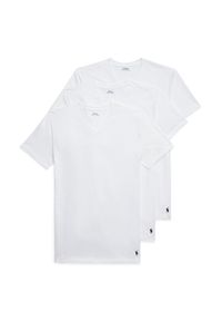Polo Ralph Lauren Komplet 3 t-shirtów 714936903001 Biały Slim Fit. Typ kołnierza: polo. Kolor: biały. Materiał: bawełna