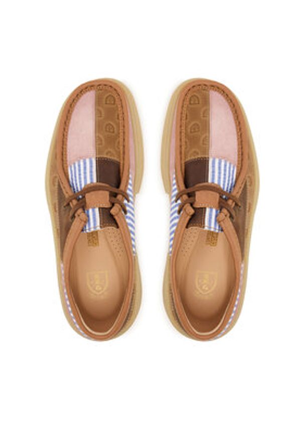 Clarks Półbuty Torview 26186165 Kolorowy. Materiał: skóra. Wzór: kolorowy