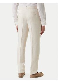 BOSS Spodnie materiałowe H-Perino 50563231 Beżowy Relaxed Fit. Kolor: beżowy. Materiał: len #2