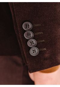 Pako Lorente - PAKO LORENTE - Brązowa sztruksowa marynarka męska. Okazja: na co dzień. Kolor: niebieski, brązowy. Materiał: sztruks. Styl: casual #6