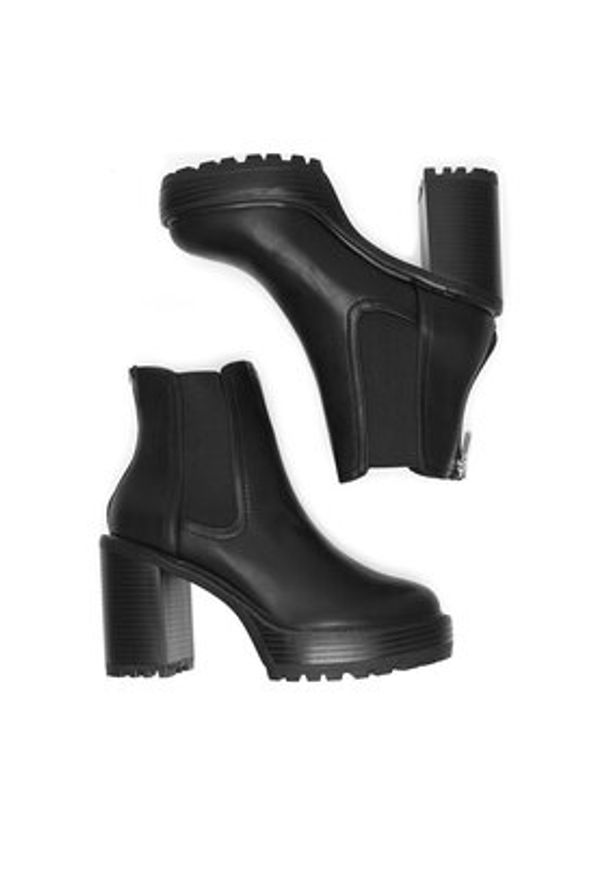 Nine West Botki WFA3374-1 Czarny. Kolor: czarny. Materiał: materiał