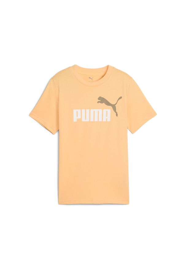 T-shirt z logo nr 1 dla dzieci Puma Essentials. Kolor: pomarańczowy. Sport: joga i pilates