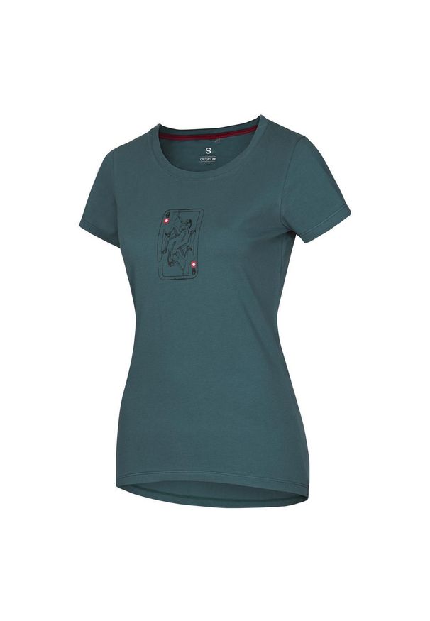 OCUN - Koszulka damska Ocun Classic T petrol. Kolor: zielony. Sport: wspinaczka