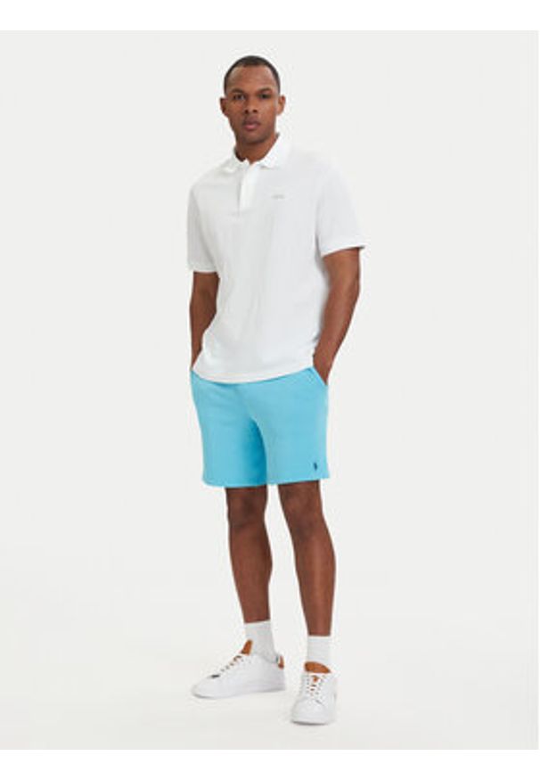 Polo Ralph Lauren Szorty sportowe 710A12486007 Niebieski jasny Regular Fit. Kolor: niebieski. Materiał: bawełna. Styl: sportowy