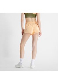 Spodenki damskie New Balance WS41286PAE – pomarańczowe. Kolor: pomarańczowy. Materiał: poliester, materiał. Sport: fitness #6