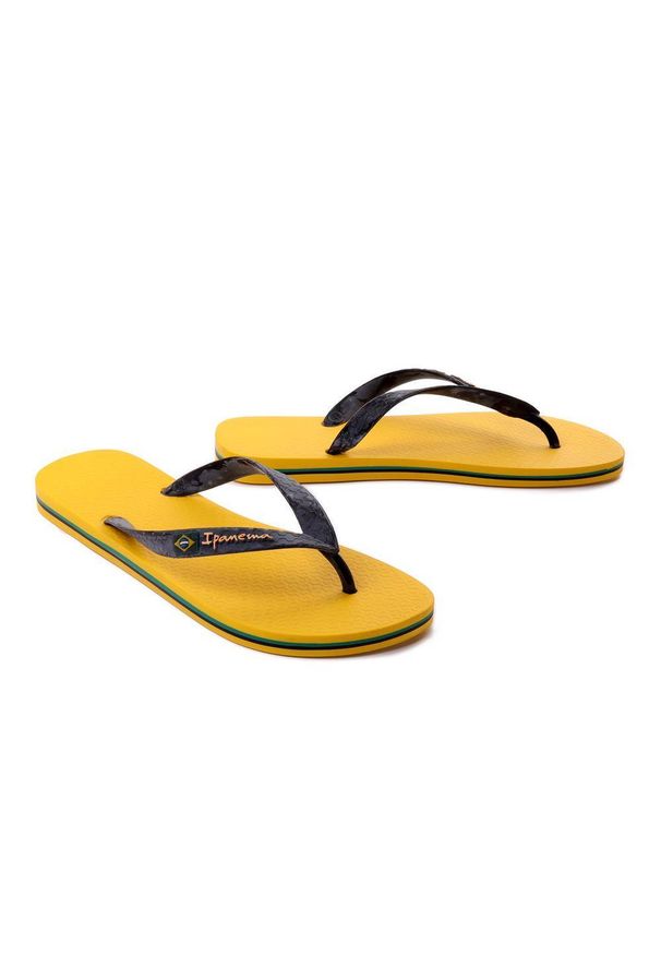 Ipanema - IPANEMA Clas Brasil II AD 80415 yellow/black, klapki japonki damskie. Kolor: żółty