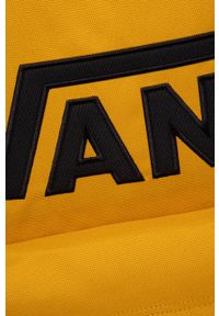 Vans plecak kolor żółty duży z aplikacją. Kolor: żółty. Wzór: aplikacja #4