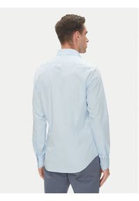 Calvin Klein Koszula Essential LV019EU000 Błękitny Slim Fit. Kolor: niebieski. Materiał: bawełna #5
