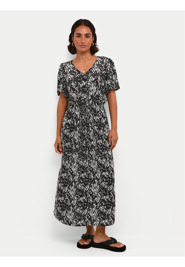 Kaffe Sukienka letnia Amber 10508624 Czarny Relaxed Fit. Kolor: czarny. Materiał: wiskoza. Sezon: lato
