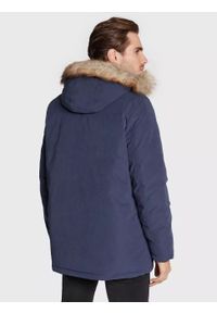 Wrangler - WRANGLER PARKA JACKET MĘSKA KURTKA ZIMOWA NAVY W4E6X7114 112320173. Materiał: poliester, poliamid, jeans, materiał. Długość rękawa: długi rękaw. Długość: długie. Sezon: zima. Styl: klasyczny #4