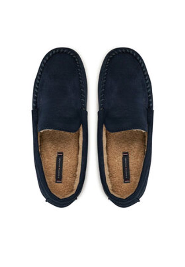 TOMMY HILFIGER - Tommy Hilfiger Mokasyny Driver House Shoe FM0FM05224 Granatowy. Kolor: niebieski. Materiał: zamsz, skóra