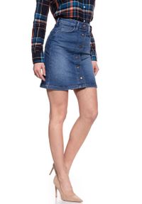 Lee - SPÓDNICA JEANSOWA LEE A LINE SKIRT BLUE DROP L38NROEM 112108295. Materiał: jeans