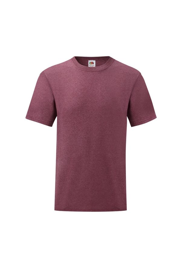 FRUIT OF THE LOOM - Koszulka Unisex Dla Dorosłych Valueweight. Kolor: czerwony, wielokolorowy, brązowy. Sport: turystyka piesza
