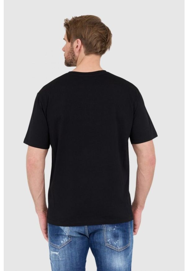 Balmain - BALMAIN Czarny t-shirt męski z logo, Rozmiar 2XL. Kolor: czarny