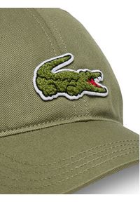 Lacoste Czapka z daszkiem RK3186 Khaki. Kolor: brązowy. Materiał: materiał, bawełna