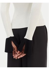 Hugo - HUGO Sweter Sharro 50542608 Beżowy Slim Fit. Kolor: beżowy. Materiał: wiskoza #5